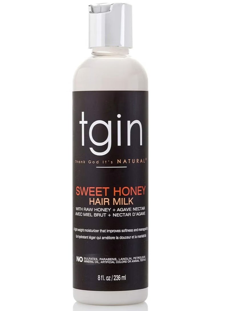 Thank God It's Natural Sweet Honey Hair Milk With Raw Honey + Agave Nectar 236ML