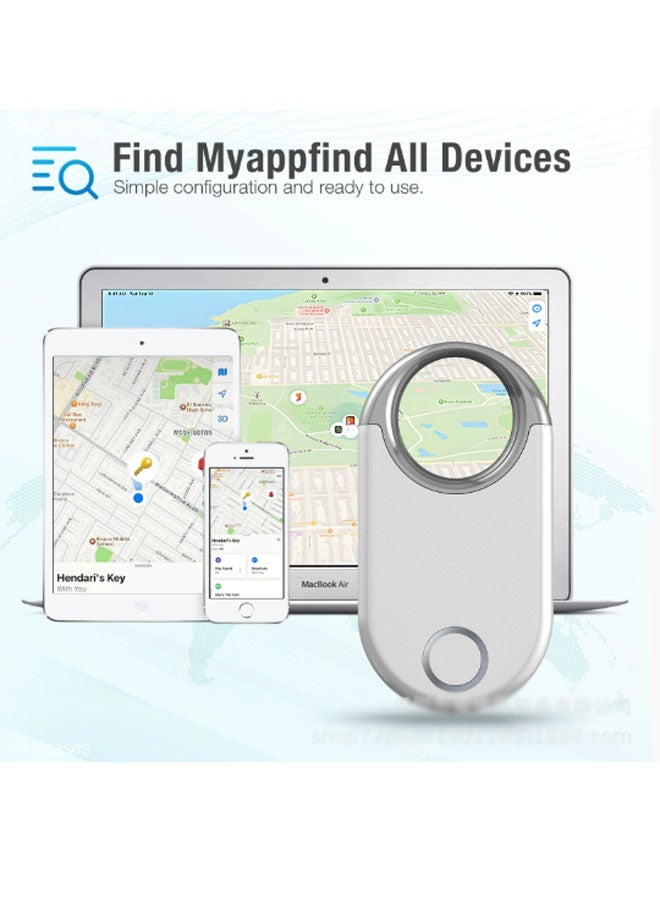 نيوترل جهاز Airtag Smart Pet Anti-Loss، متوافق مع أجهزة Apple والمركبات والمفاتيح والأمتعة والمزيد - الحل الأمثل لمنع الفقدان (أبيض) - Image 2