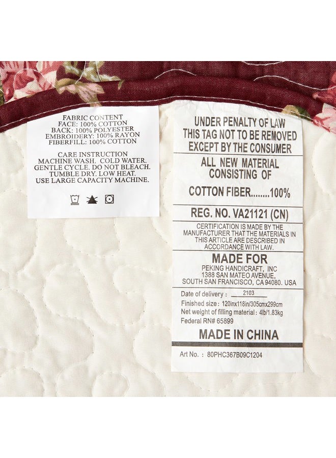 Modern Heirloom Collection Brooke Bedspread - King Tan 80PHC367B09C1204 KING 120X118'' - Image 4