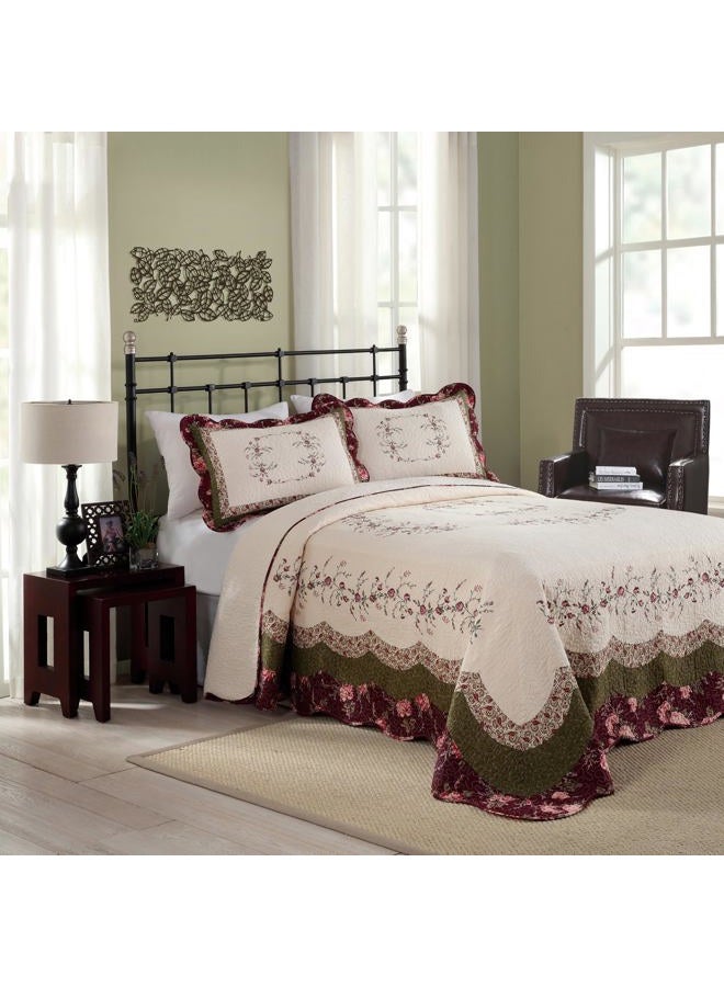 Modern Heirloom Collection Brooke Bedspread - King Tan 80PHC367B09C1204 KING 120X118'' - Image 2