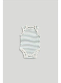 mothercare Dinosaur Sleeveless Bodysuits - 5 Pack  - Image 4