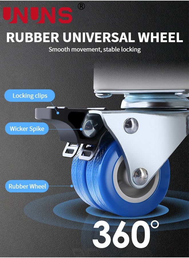 UNUNS - Fridge Stand Mobile Base With 4 Locking Refrigerator Wheels And 4 Strong Feet For Washing Machine Stand Pedestal, Fridge Base Stand, Adjustable Appliance Dolly Square, Moving Roller - Image 1