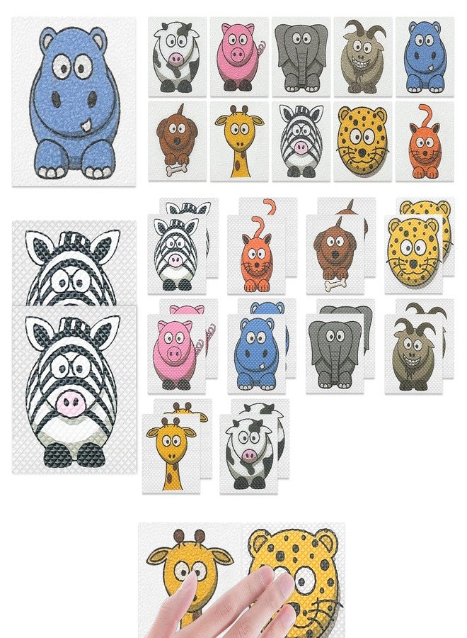 TBTFW 30PCS Calm Sensory Strips Adhesives Stickers, Cute Animal Calming Gentle Texture, Calm Stress Translucent Textured Tactile Rough, Anti Stress Anxiety Sensory Stickers - Image 1
