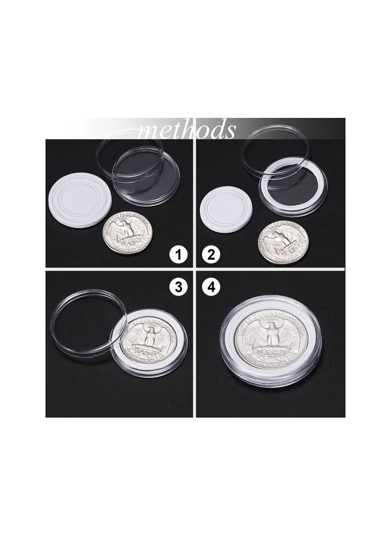 null - 1-Set Plastic Box Coin Collection Holder With Capsules Case,Commemorative Coin Holder Display Cases,Collection 100 Coins Less Than 27MM - Image 1