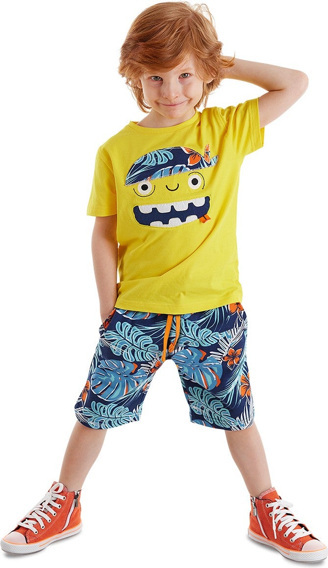 Denokids Hawaiian Pirate Boy Shorts Set  - Image 1