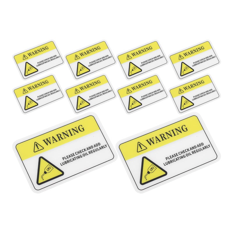 10pcs Pvc Safety Warning Stickers For Machinery Equipment High Visibility Caution Decals For Factory Warehouse Construction Site - Image 1