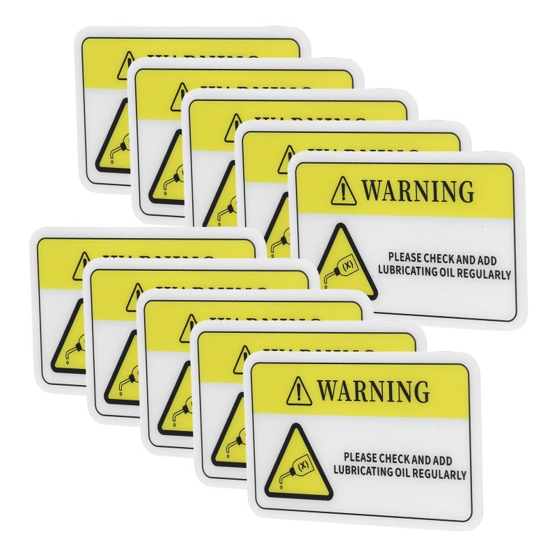 10pcs Pvc Safety Warning Stickers For Machinery Equipment High Visibility Caution Decals For Factory Warehouse Construction Site - Image 5
