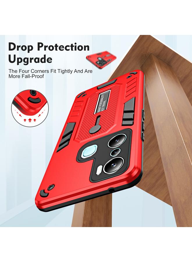 اس-توب جراب لهاتف Infinix Hot 20i X665E Variety Brave Armor مع حامل إصبع - Image 3