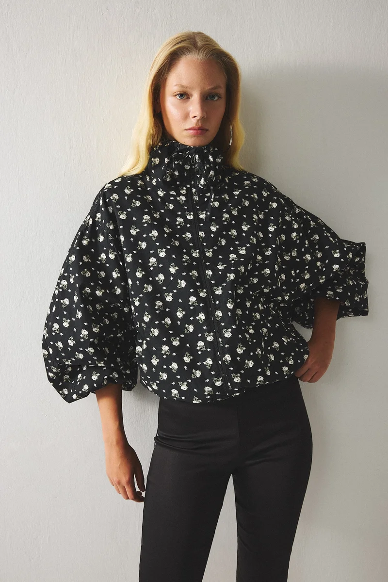Defacto  Dog Collar Poplin Taffeta Jacket for Women | Best Price UAE
