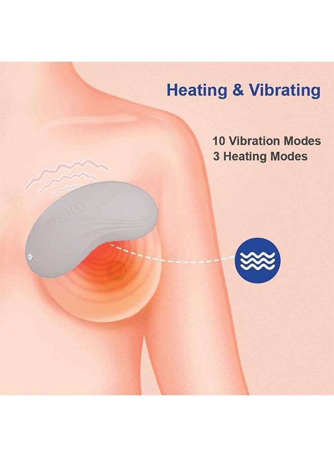 TIANER Rechargeable Lactation Massager Breast Soft Massager for feeding Heat and Vibration Adjustable for Feeding Improve Milk Flow  - Image 3
