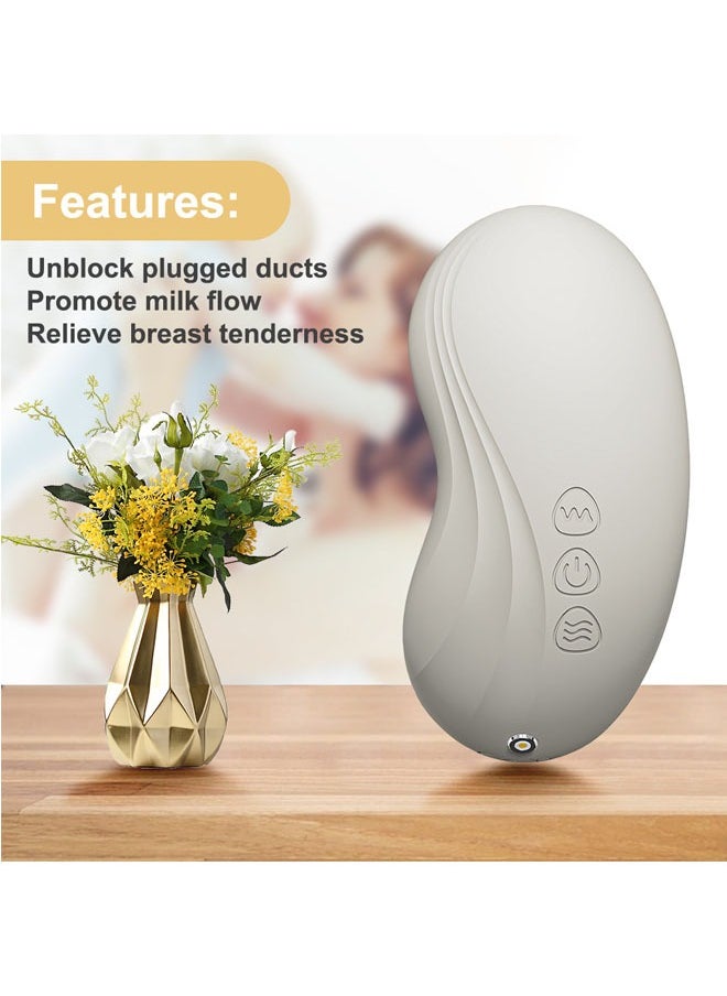 Rechargeable Lactation Massager Breast Soft Massager for feeding Heat and Vibration Adjustable for Feeding Improve Milk Flow