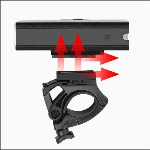 VANRAKSHAK BL-Z43 Bicycle Light, 1500LM 15W | 3-LED Front Cycle Headlight | IP65 Waterproof | USB Type-C Rechargeable | 4 Light Modes | Ultra Bright for Night Riding – Pack of 1 - Image 3