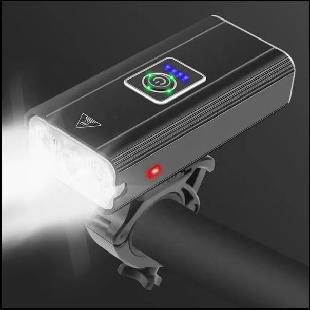 VANRAKSHAK BL-Z43 Bicycle Light, 1500LM 15W | 3-LED Front Cycle Headlight | IP65 Waterproof | USB Type-C Rechargeable | 4 Light Modes | Ultra Bright for Night Riding – Pack of 1 - Image 2