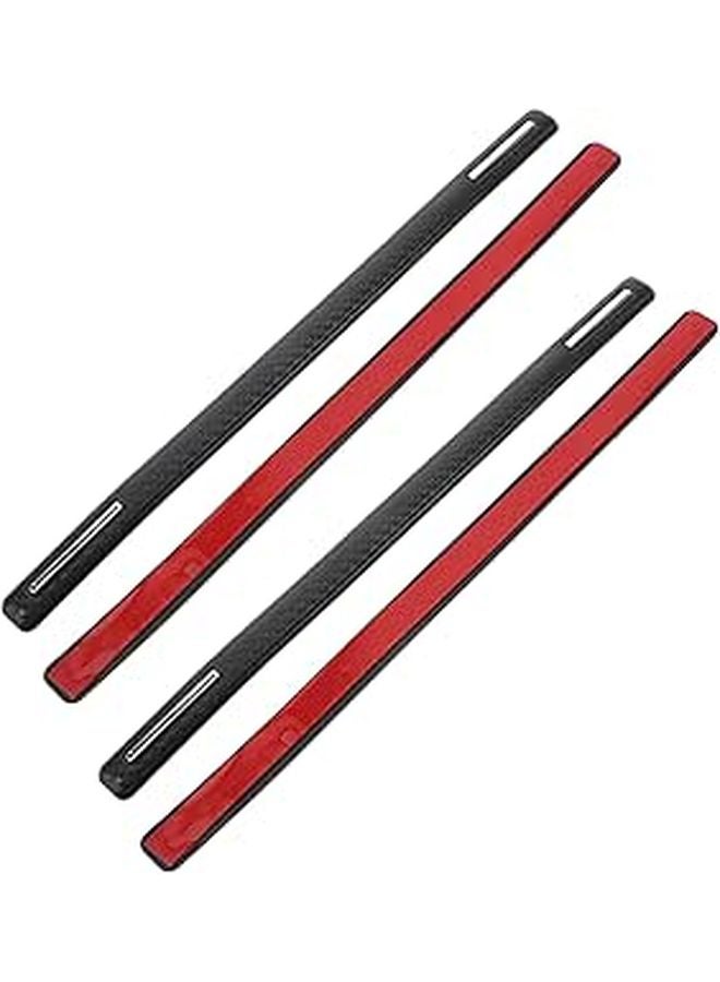 4Pcs Car Door Edge Protector Trim Stickers Black Easy Installation Noise Reduction - Image 1