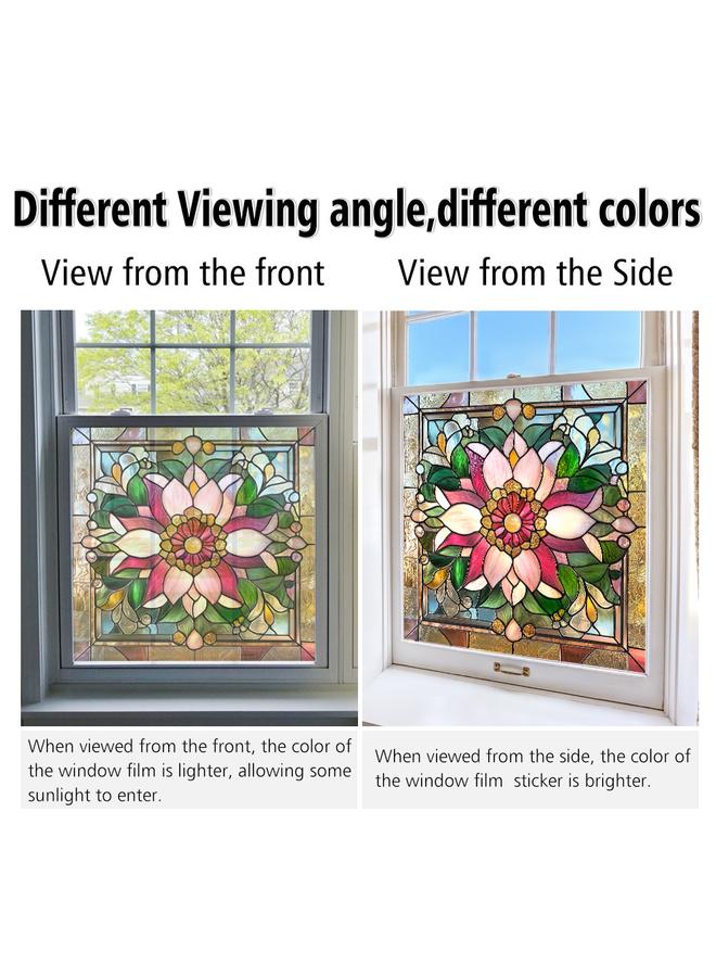 Bluejw BL301-330 Cross Border Colorful Square Electrostatic Glass Sticker Home Decorative Stained Glass Window Glass - Image 1