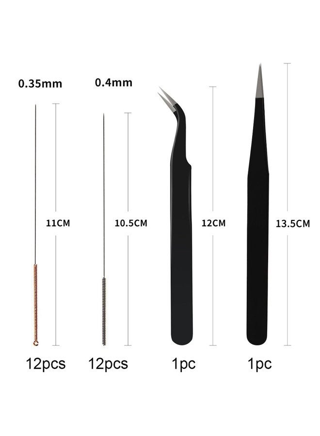MIKA3D 3D Printer Nozzle Cleaning Tool Kit - 0.4mm 0.35mm Needles Tweezers Filament Clog Cleaner Accessories Part Drill Bits 27pcs - Image 2