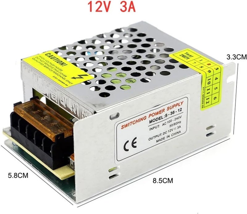 AC 220V to 12 V DC Volt Power Supply 12V 1A 2A 3A 5A 6A 8A 10A 15A 20A 30A 40A AC DC Switching Power Supply 220V to 12V AC-DC(12V 10A 120W) - Image 4
