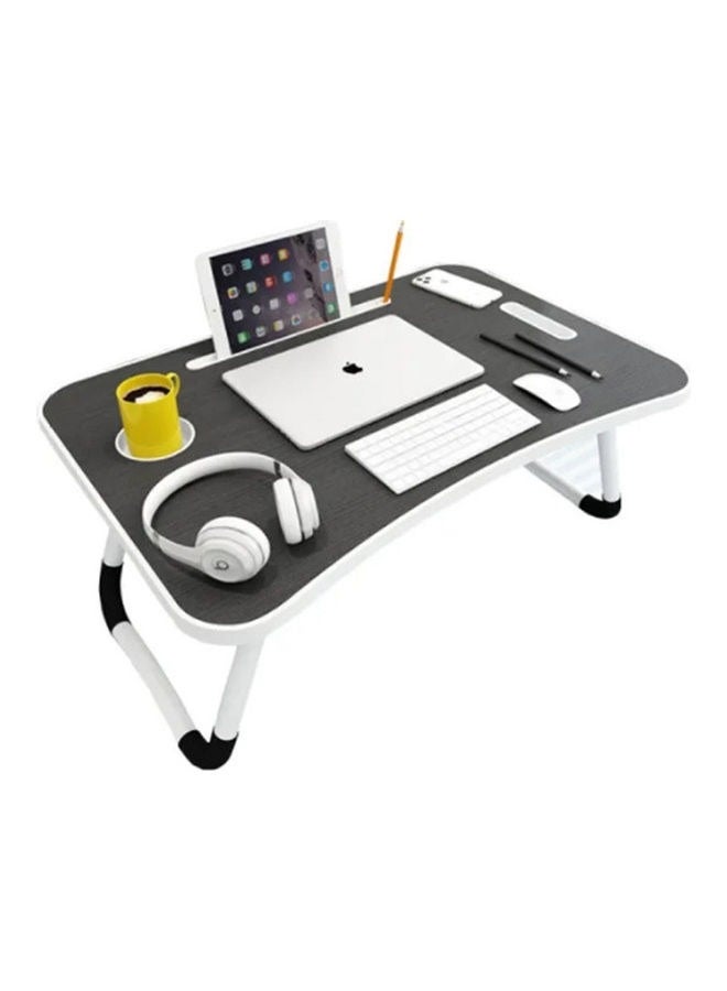 MODERN HOME Foldable Laptop Table With Cup Holder Combination Material Multicolour 40.5 x 60 x 5.5cm - Image 1