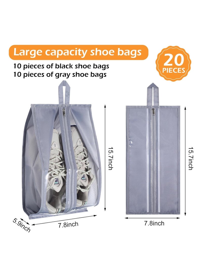 20 Pieces Travel Shoe Bag Waterproof Sneaker Bag Multicolour Shoe Rack with Zipper Portable Shoe Bag for Men Women - pzsku/Z29762F8622970B532AFAZ/45/_/1724134618/7589fa3f-3386-4af4-83a7-ad7e0a600181