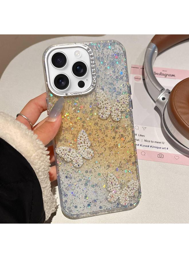 S-TOP Case For iPhone 15 Pro Max Butterflies Starry Sky Gradient IMD Phone Case - Image 1