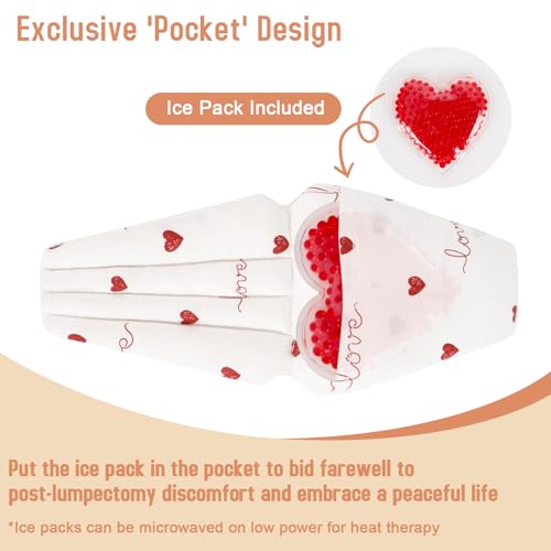 RoamReady Lymphedema Axilla Pillow, Large Mastectomy Pillows Post Op Cotton Lumpectomy Recovery Supplies for Armpit Pain Relief Brown 2Pcs (Red Heart, Regular) - Image 2