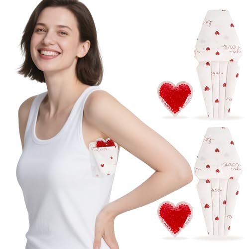 RoamReady Lymphedema Axilla Pillow, Large Mastectomy Pillows Post Op Cotton Lumpectomy Recovery Supplies for Armpit Pain Relief Brown 2Pcs (Red Heart, Regular) - Image 1