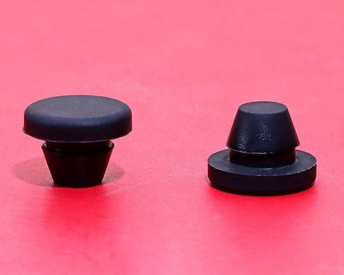 ONLYKXY 5 Pcs Black Silicone Round Snap in Type Locking Furniture Hole Plugs Button Protective Cover Cap Head (8mm) - Image 3