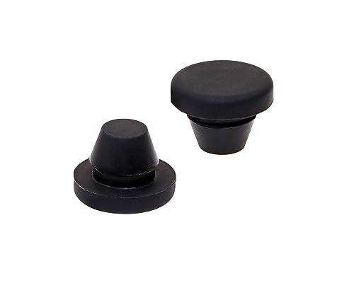 ONLYKXY 5 Pcs Black Silicone Round Snap in Type Locking Furniture Hole Plugs Button Protective Cover Cap Head (8mm) - Image 1