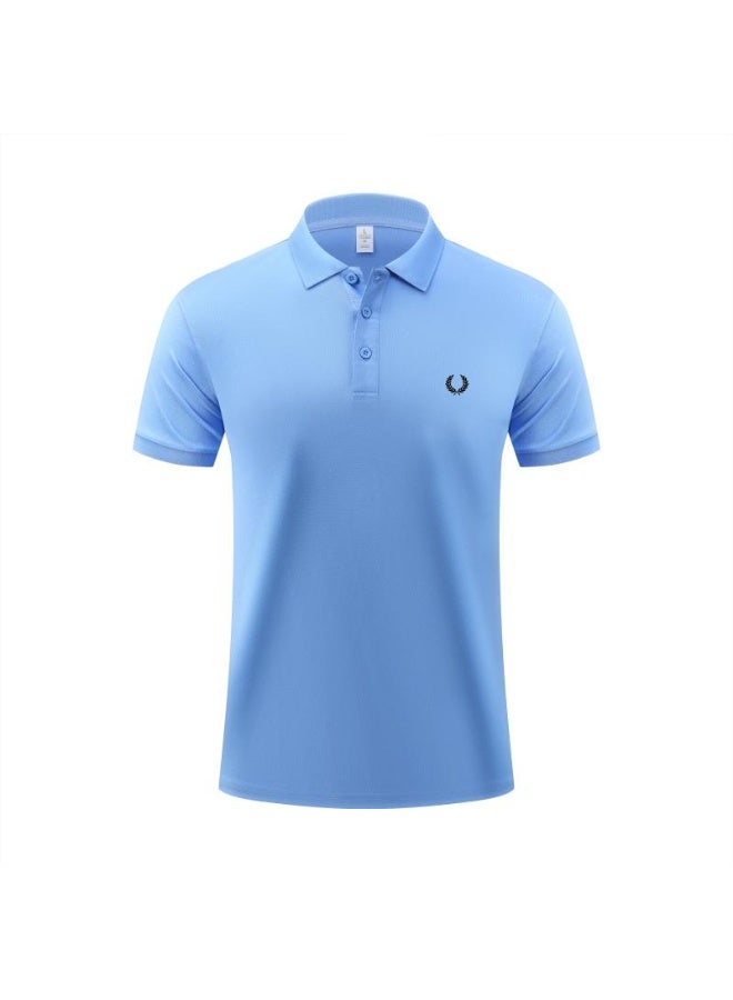 فريد بيري Fred Perry wheat ear LOGO printed Polo shirt men and women with the same business casual solid color short-sleeved shirt. - Image 3