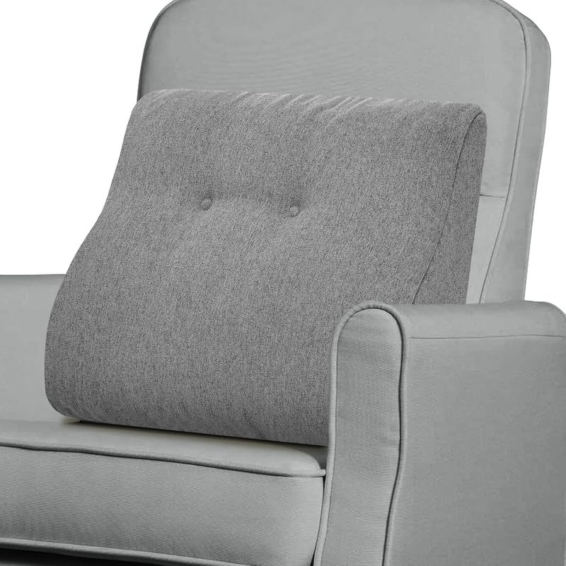 BAIBU Lumbar Support Pillow for Recliner, Large Memory Foam Dual-Layer Patent Design Back Support Cushion for Sofa & Gaming Chair, Ergonomic Lumbar Pillow with Machine Washable Cover, Dark Grey, 1P - Image 1