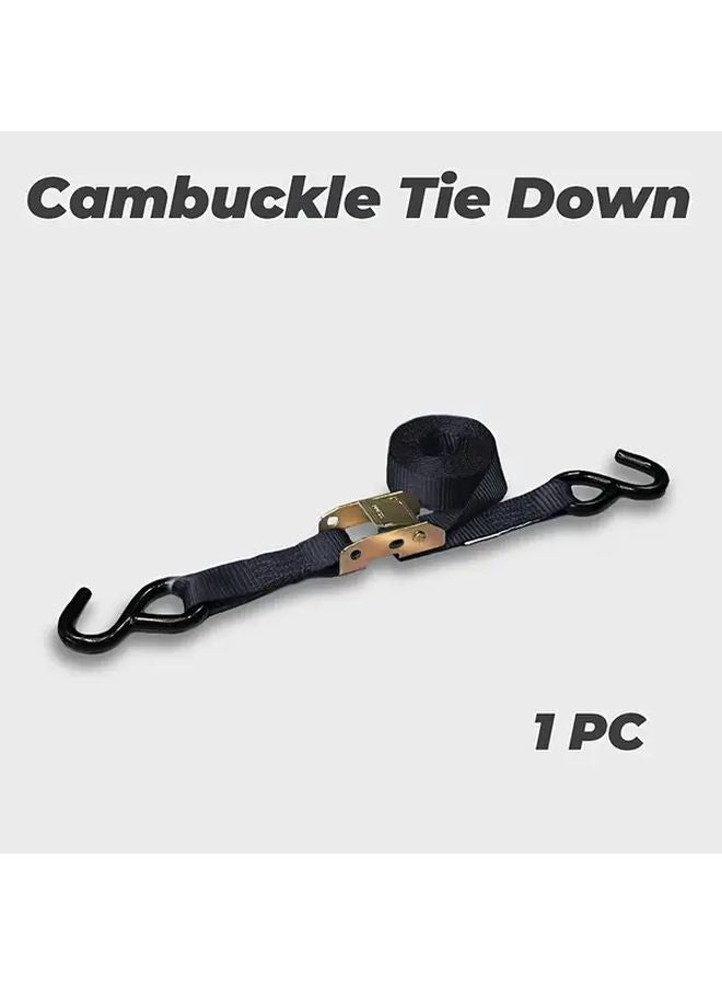 1pc Blue Heavy Duty Tie Down Straps 3m with Coated S Hooks for Motorcycle Cargo - Image 4