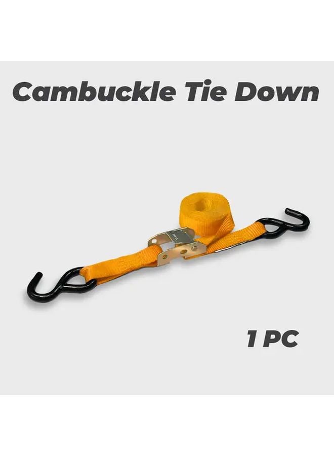 1pc Blue Heavy Duty Tie Down Straps 3m with Coated S Hooks for Motorcycle Cargo - Image 2