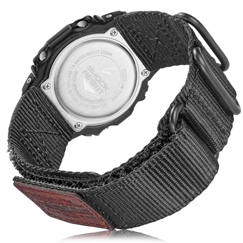 DAVILANE 16mm Watch Band Strap for Casio Mens GShock DW56008900GA100110120GD100110120GW6900GWM5610Upgraded Three Buckles Nylon Watch Band - Image 1