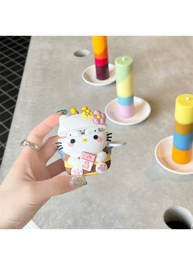 Generic - Bee KT Cat For Apple AirPods Pro Bluetooth Wireless Headset 1/2/3 Generation Silicone Cute Cartoon-Color:Bee KT Cat Earphone Ring-Applicable Model:Airpods Pro/AirPods Pro2 - Image 1