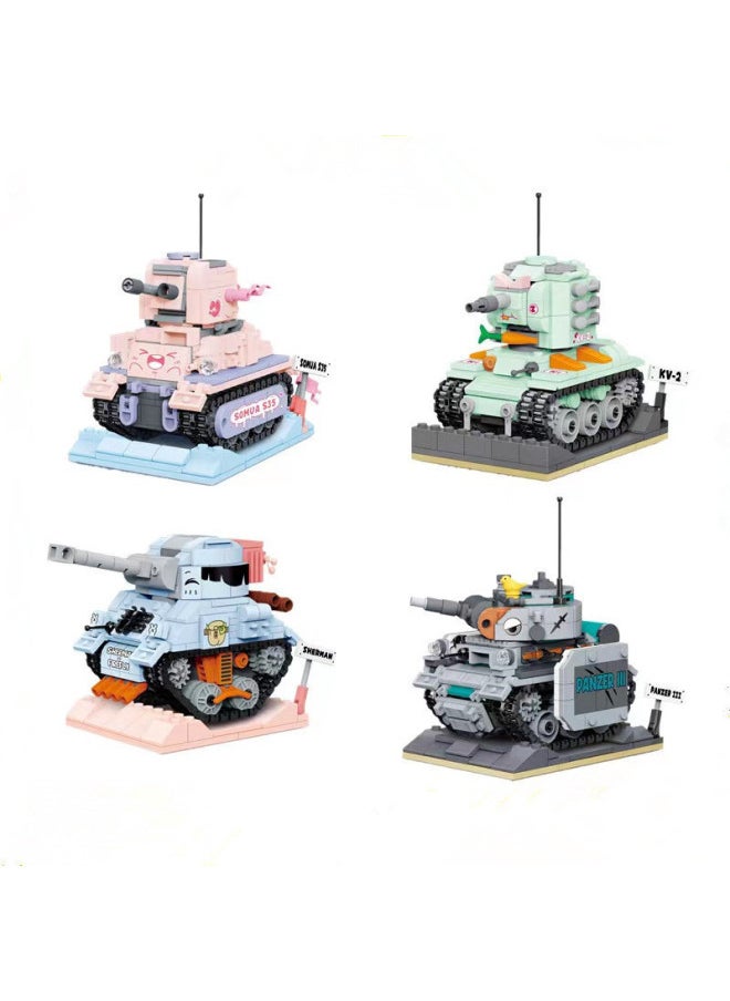 ماركة غير محددة - سلسلة Vile Creative WL2048-66 Mini Tank المتوافقة مع ألعاب مكعبات البناء المجمعة من Lego Creative بالجملة - اللون: WL-2050 Fighter-Specifications: 24*5*20.5 سم - Image 1