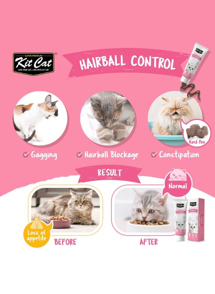 Kit Cat جيل مكمل غذائي يومي للقطط والهررة - كرات الشعر (120 جرام) - Image 2