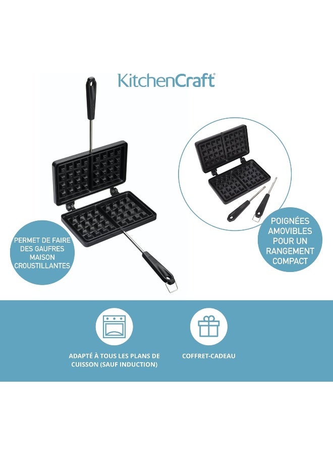 KitchenCraft Kcwafflens Non-Stick Waffle Maker, Display Boxed, One Size - Image 2