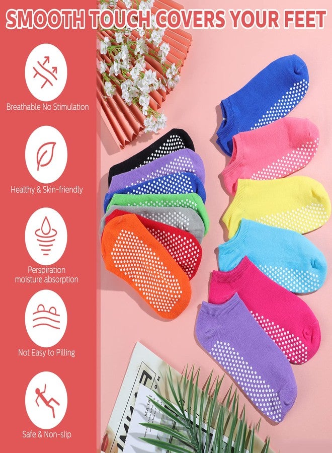 Jecery Bulk Non Slip Socks 36 Pairs Unisex Sticky Gripper Women Non Skid Pilates Socks with Grips for Women Men Yoga Pilates Barre Home Workout Slipper, 12 Colors - Image 2