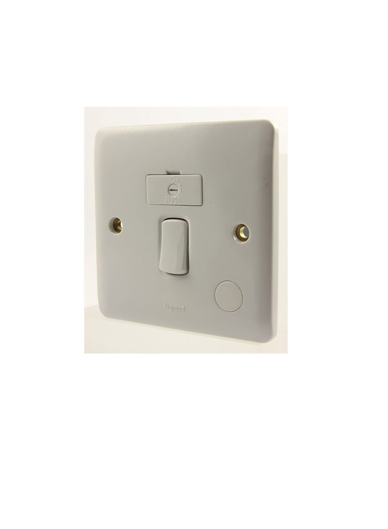 Legrand Synergy White Fused Connection unit Double Pole Plate Switch With Cord Outlet 13A 250V - 730036 - Image 3