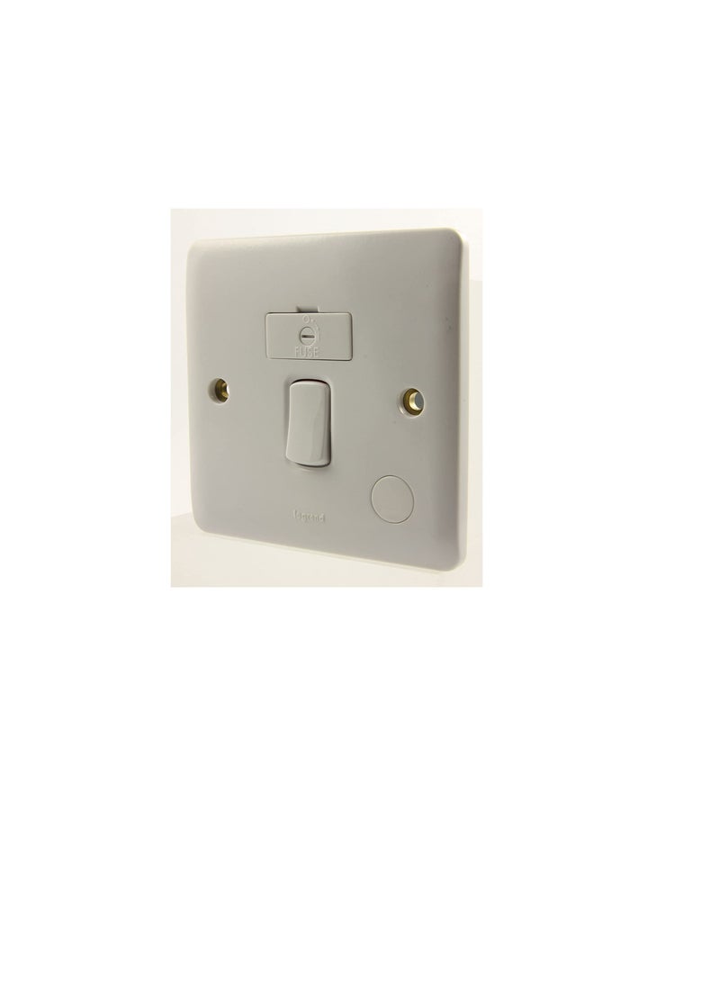 Legrand Synergy White Fused Connection unit Double Pole Plate Switch With Cord Outlet 13A 250V - 730036 - Image 2