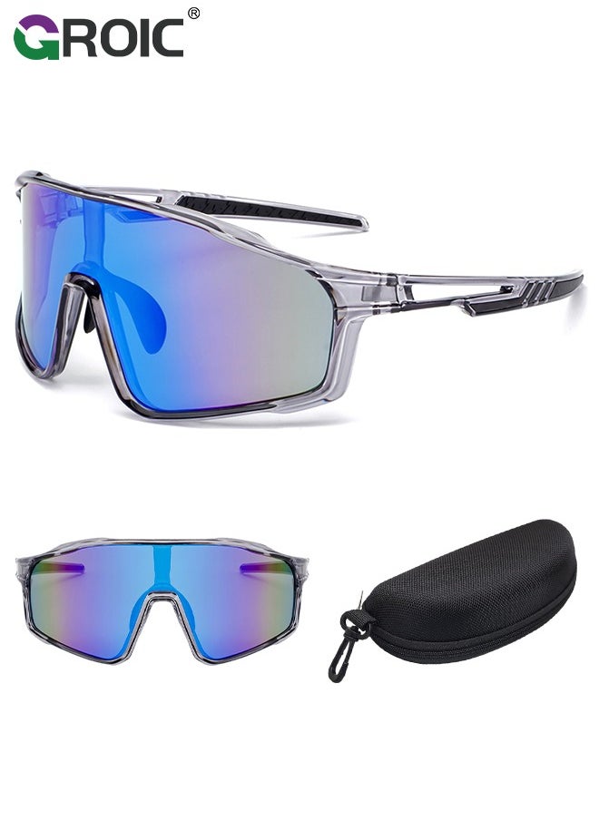 GROIC Photochromic Cycling Glasses for Men Women, Sports Sunglasses, Bike Glasses High Definition High Contrast Lenses for MTB, Riding, Running, Fishing, Baseball  - Image 1