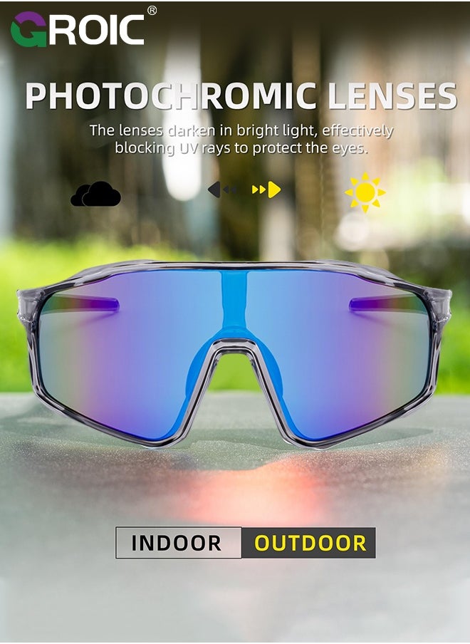 GROIC Photochromic Cycling Glasses for Men Women, Sports Sunglasses, Bike Glasses High Definition High Contrast Lenses for MTB, Riding, Running, Fishing, Baseball  - Image 5