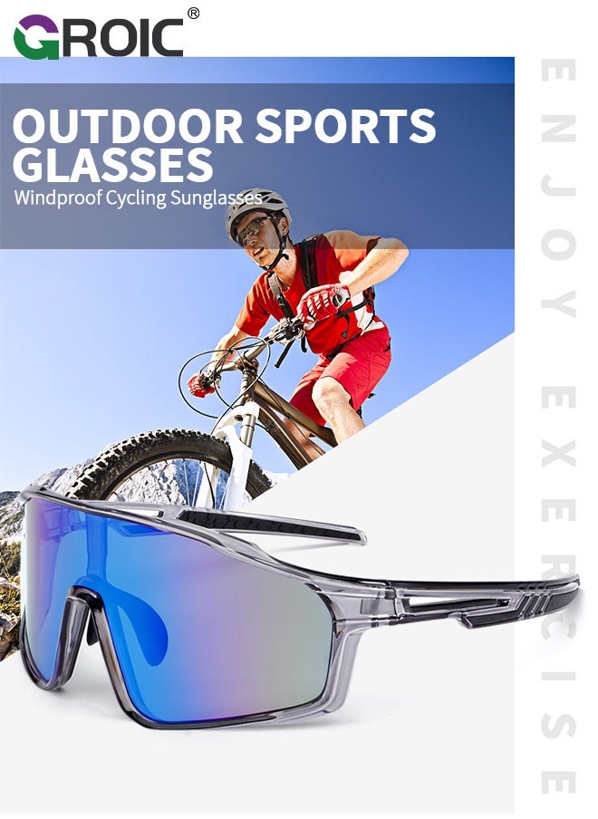 GROIC Photochromic Cycling Glasses for Men Women, Sports Sunglasses, Bike Glasses High Definition High Contrast Lenses for MTB, Riding, Running, Fishing, Baseball  - Image 2