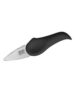 Samura Samura Pearl Oyster Knife | 3.0"/ 73 mm | Black | Lens Shaped Stainless Steel Blades | Thermoplastic Handle | Single Layered | For Opening Oysters  - Image 1
