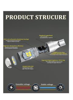 SYOSI LED Bulb for Backup Light Reverse Lights High Power 3030 12-SDM Chipsets Error Free 906 W16W 922 T15 Bulbs 6500K White Non-polarity Pack of 2  - Image 3