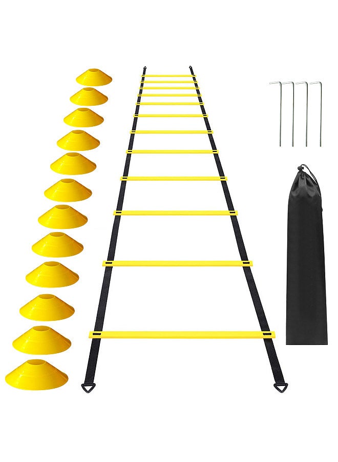 Generic 12 Rung Agility Speed Ladder Set 19.7ft for for Soccer Football Fitness Training  - Image 1