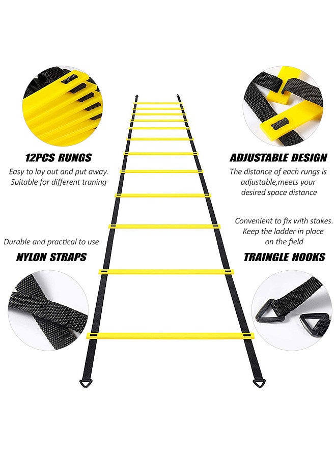 Generic 12 Rung Agility Speed Ladder Set 19.7ft for for Soccer Football Fitness Training  - Image 4