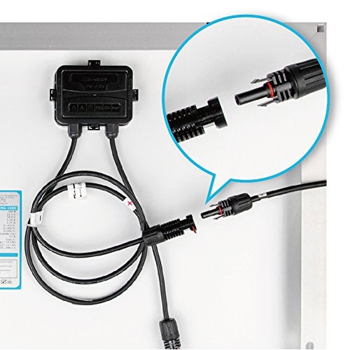 Renogy 10Ft 10AWG Solar Adaptor Wire Extension Cables with Female and Male Connector, 1 Pair, Black - Image 3