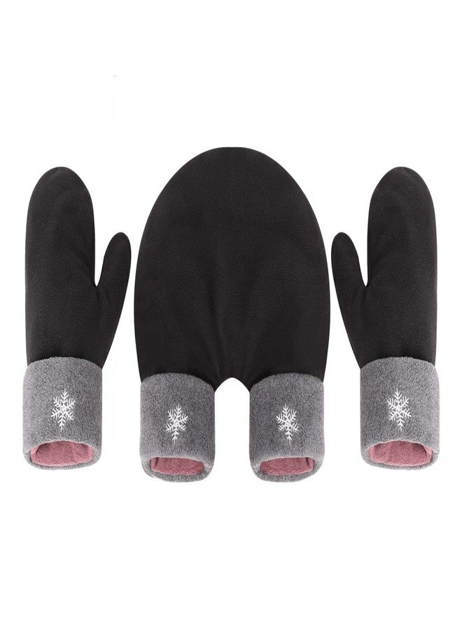 IPENNY Christmas Gloves for Couples Lovers, Winter Warm Hand Holding Mittens Christmas Gift - Image 5