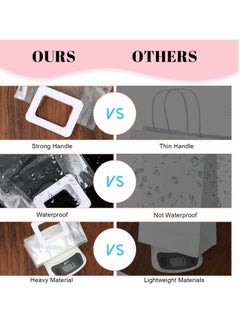 KASTWAVE Wedding Clear Gift Bag with Handle Transparent PVC Gift Bag with Heavy Duty Handle Gift Wrap Bag for Bridal Party, Baby Shower, Wedding, Birthday, 7 x 4 x 8 Inch(10 Pieces)  - Image 5